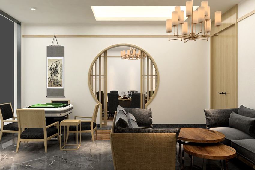 320平新中式茶室裝修效果圖 320平新中式茶室裝修效果圖